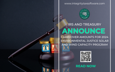 IRS and Treasury Announce Carryover Amounts for 2024 Environmental Justice Solar and Wind Capacity Program